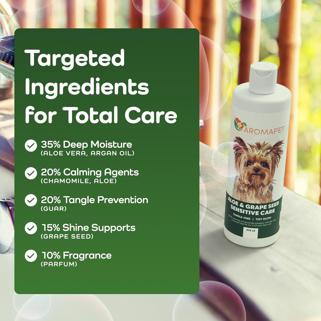 Sensitive Care -Tangle-Free-Silky Shine Softening and detangling Shampoo, Delicate Coat Clean & Odor Control Shampoo – Advanced Shine Formula for Dogs (Yorkshire Terrier, 16 Fluid Ounces)