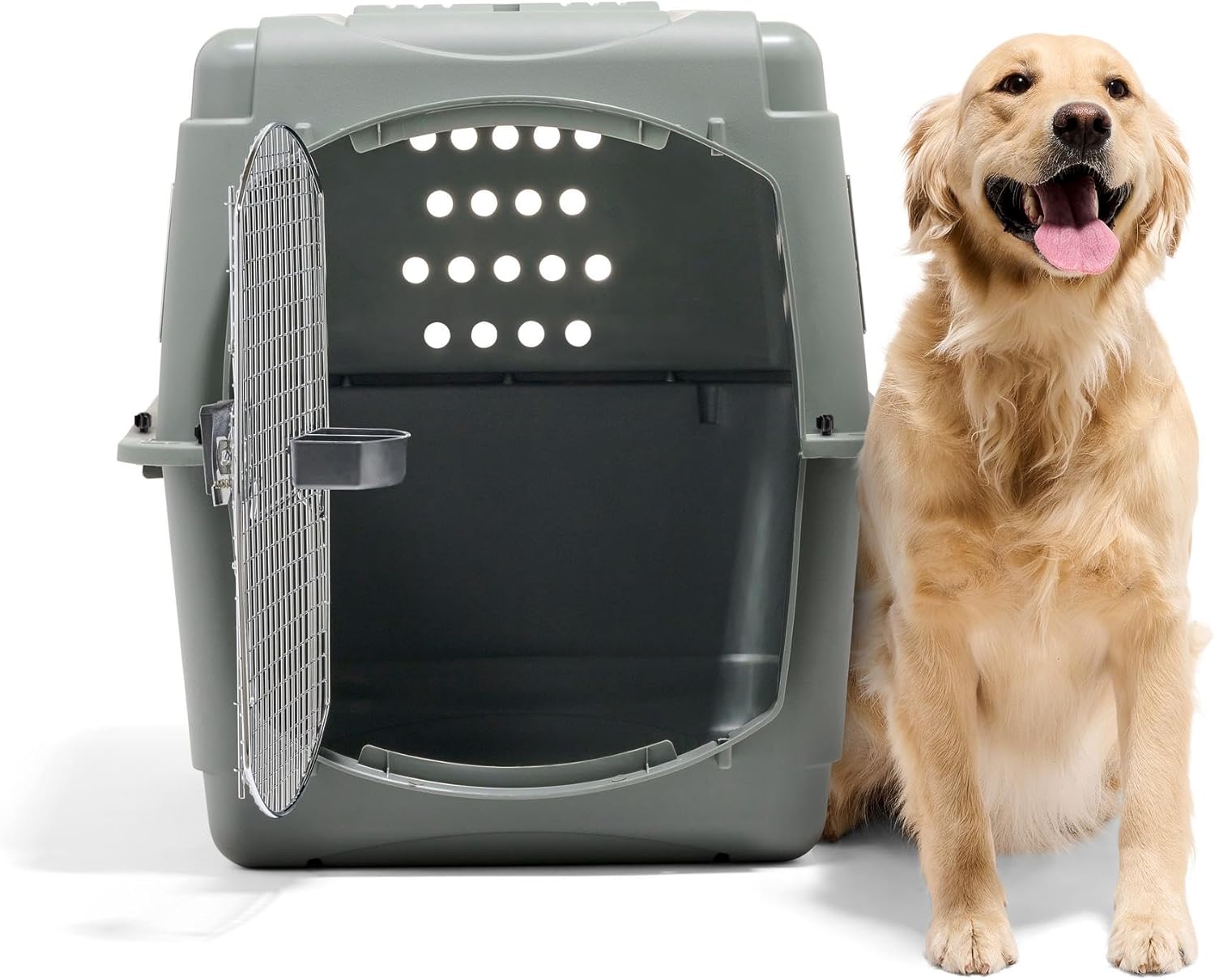 Petmate Sky Kennel - For Air and Travel, Airline Compliant Dog Crate for Pets up 70-90 lbs, Heavy Duty Dog Kennel, Made in the USA- 40 Inches