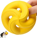 Interactive Dog Toys for Aggressive Chewers-Natural Rubber Chew Toys to Keep Them Busy, Safe for Most Breeds,Dog Chew Toy for Anxiety Relief, Fetch Training, Hand/Machine Washable,Lemon