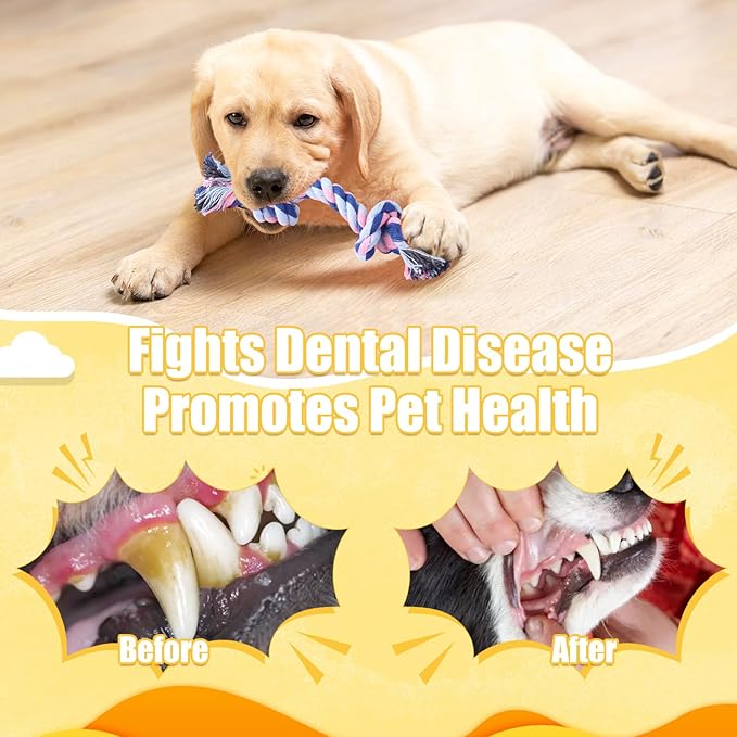 60 Pcs Knot Rope Dog Toys Multi Color Puppy Chew Toy for Dental Dog Teething Toys 48Pcs 2 Knot and 12Pcs 3 Knot Dog Tug Set for Small and Medium Dogs Aggressive Chewers Supplies