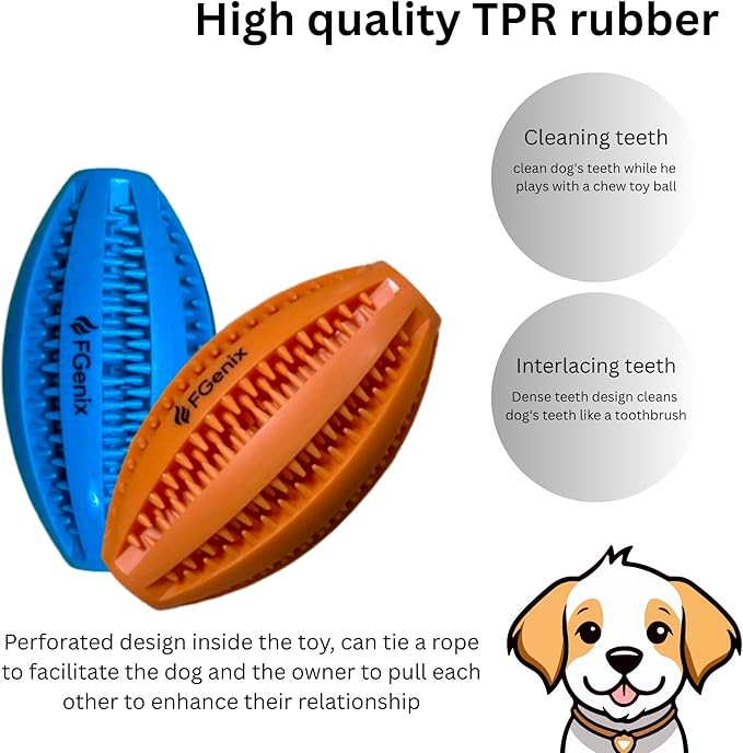 Indestructible Dog Toy Ball (Pack of 2) – Natural Rubber Tough Chew Toys for Aggressive Chewers – Durable Tug & Fetch Rubber Dog Toys – Safe, Dog-Friendly Interactive Dog Toys
