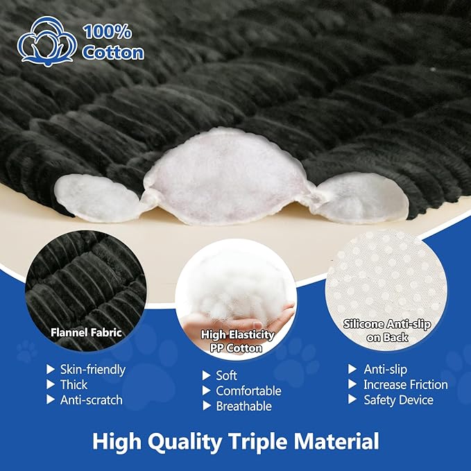 Thickened Dog Bed for Car Back Seat, Upgraded Bottom Non-Slip, Fits Hard Bottom car seat Cover for Dogs, Premium Dog Car Seat Cover