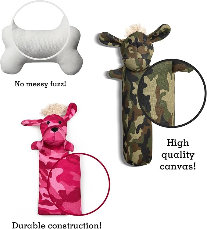 3-Piece Eco-Friendly Durable Squeaky Dog Chew Toy Set - Sarge, T-Bone & Pinky, Assorted Colors (Safe for Pets/Kids)