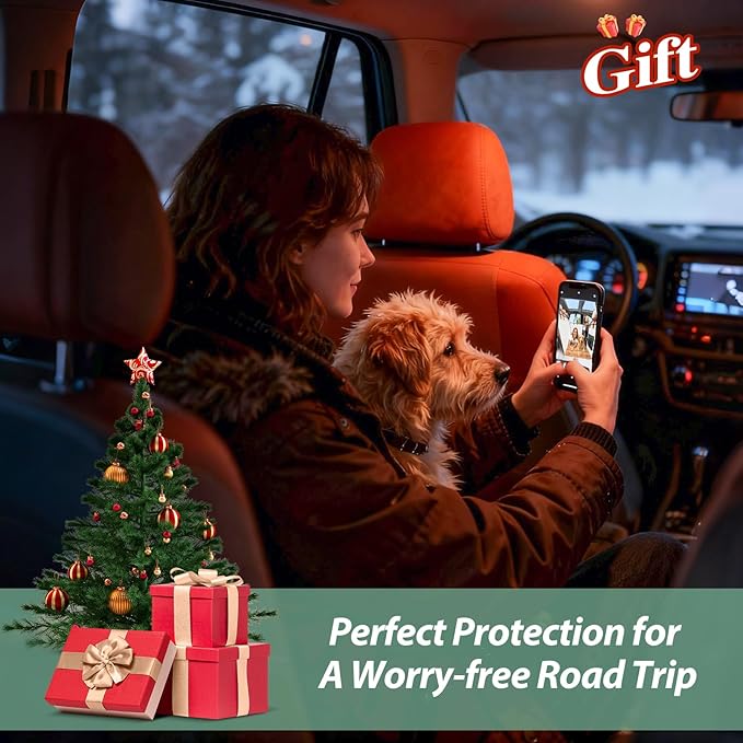 Dog Car Seat Cover Set for Back Seat, Back Seat Cover + Pet Bed Mat Perfect with Mesh Window, Hammock 600D Heavy Duty Scratch Proof Nonslip Durable Soft Back Seat Covers for Cars Trucks and SUVs