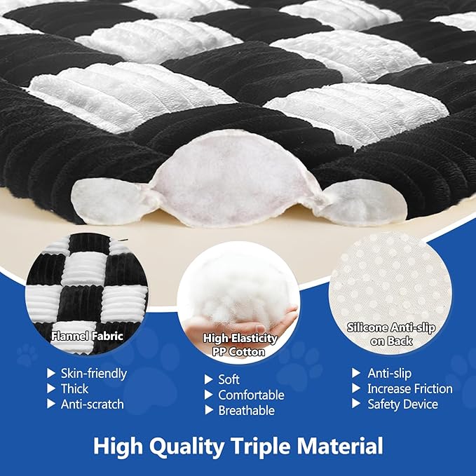 Thickened Dog Bed for Car Back Seat, Upgraded Bottom Non-Slip，Fits Hard Bottom car seat Cover for Dogs, Premium Mixed Color ，Dog Car Seat Cover