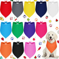 Frienda 12 Pcs Plain Dog Bandanas Blank Puppy Adjustable Triangle Solid Color Dog Bandanas Multicolor Puppy Scarf Heat Transfer Washable Handkerchief(64 x 43 x 43 cm,Vivid Color)