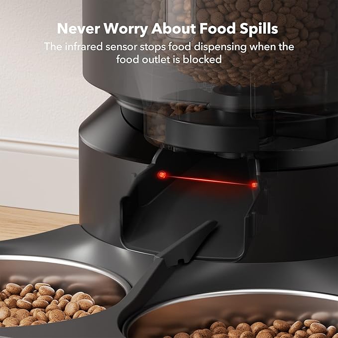 PETLIBRO Automatic Cat Feeder, Auto Pet Food Dispenser with Freshness Preservation, Timed Cats Feeders with Low Food Sensor for Dry Food, Up to 6 Meals Per Day, Granary Pet Feeder for Cats/Dogs