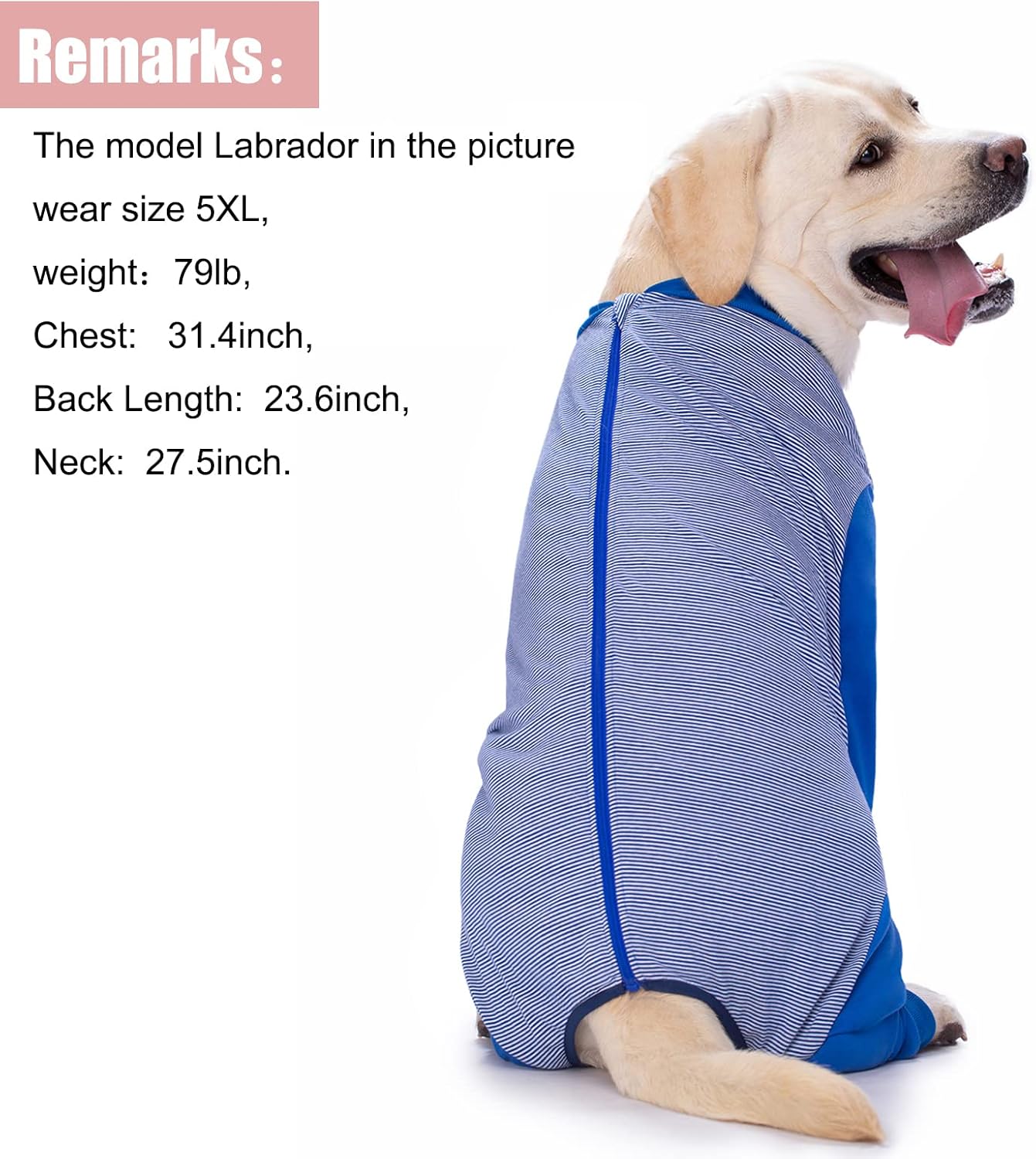 Yeapeeto Dog Onesie Surgery Recovery Suit for Large Medium Bodysuit Dogs Pajamas PJS Full Body for Shedding, Prevent Licking, Wound Protection, Cone Alternative (X-Large, Blue)