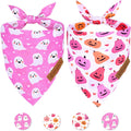 2 Pack Halloween Dog Bandanas,Leather Brand Logo, Double-Layed Soft Skin-Friendly Fabric, Autumn Scarf Accessory for Boys & Girls,Suitable for Halloween, Daily Walks & Family Outings
