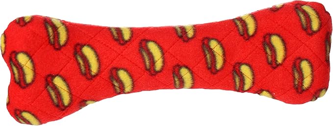 MIGHTY- NO Stuff Bone– Squeaky Plastic Core. 2-in-1 Toy. Made Durable, Strong & Tough. Interactive Play Dog Toy (Tug, Toss & Fetch). It Floats. (Red, Large 2 Pack)