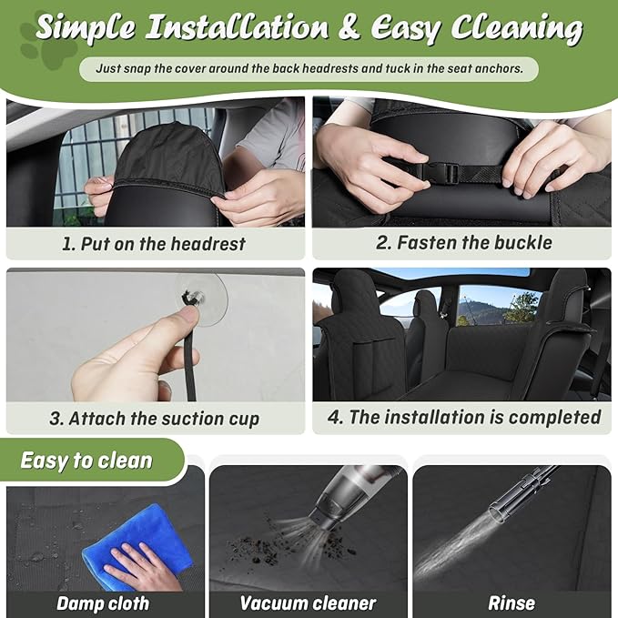 Shademax Custom for Toyota Tundra Rear Seat Pet Cover 2022-2025 2026 Dog Car Seat Cover for Back Seat Pet Mat Protector Waterproof Anti-Scratch Dog Hammock Liner Oxford Fabric Tundra Accessories