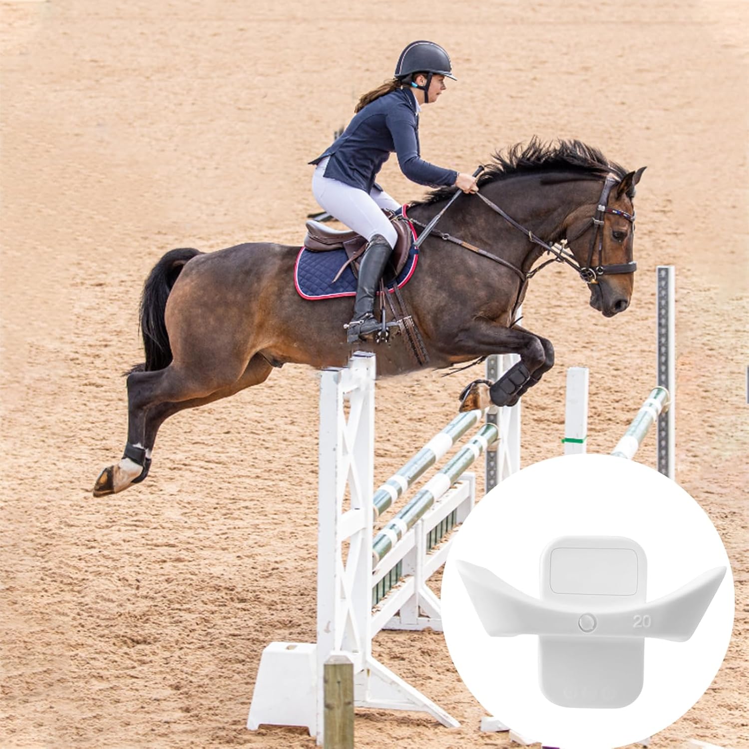 10Pcs Pinless Jump Cups Horse Competition Jump Cups 20mm Horse Jump Cups for Horse Jumper Equestrian Activities