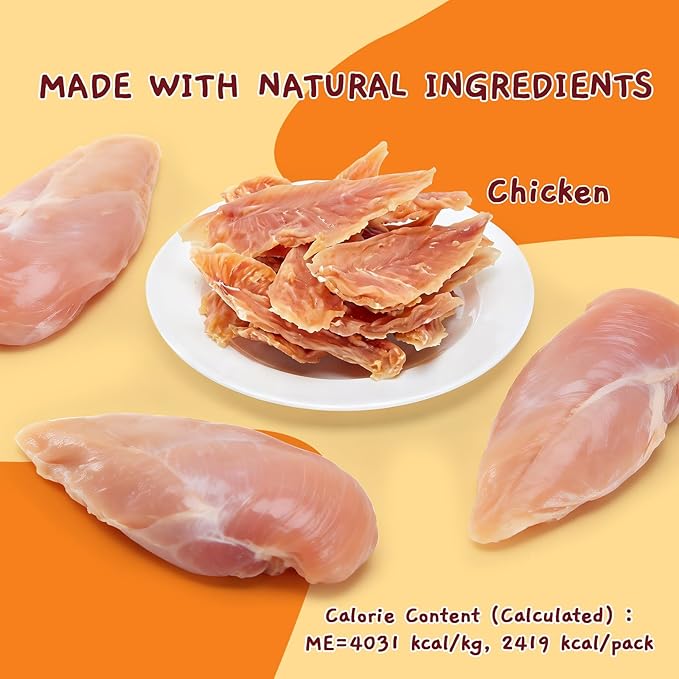 Jungle Calling Dog Treats, Chicken Jerky for Dogs, High Protein Slow Roasted Chewy Training Treats for Medium and Large Dogs, 21.2 oz