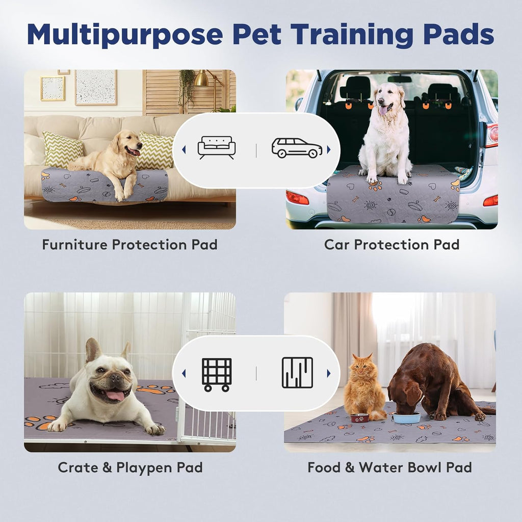 Washable Pee Pads for Dogs, Extra Large 60"x48" Super Absorbent Reusable Training Dog Pads, 100% Waterproof Non-Slip Dog Pee Pads Whelping Pads Dog Playpen Pads Extra Dog Pads Large Dog Mat Giant Pads