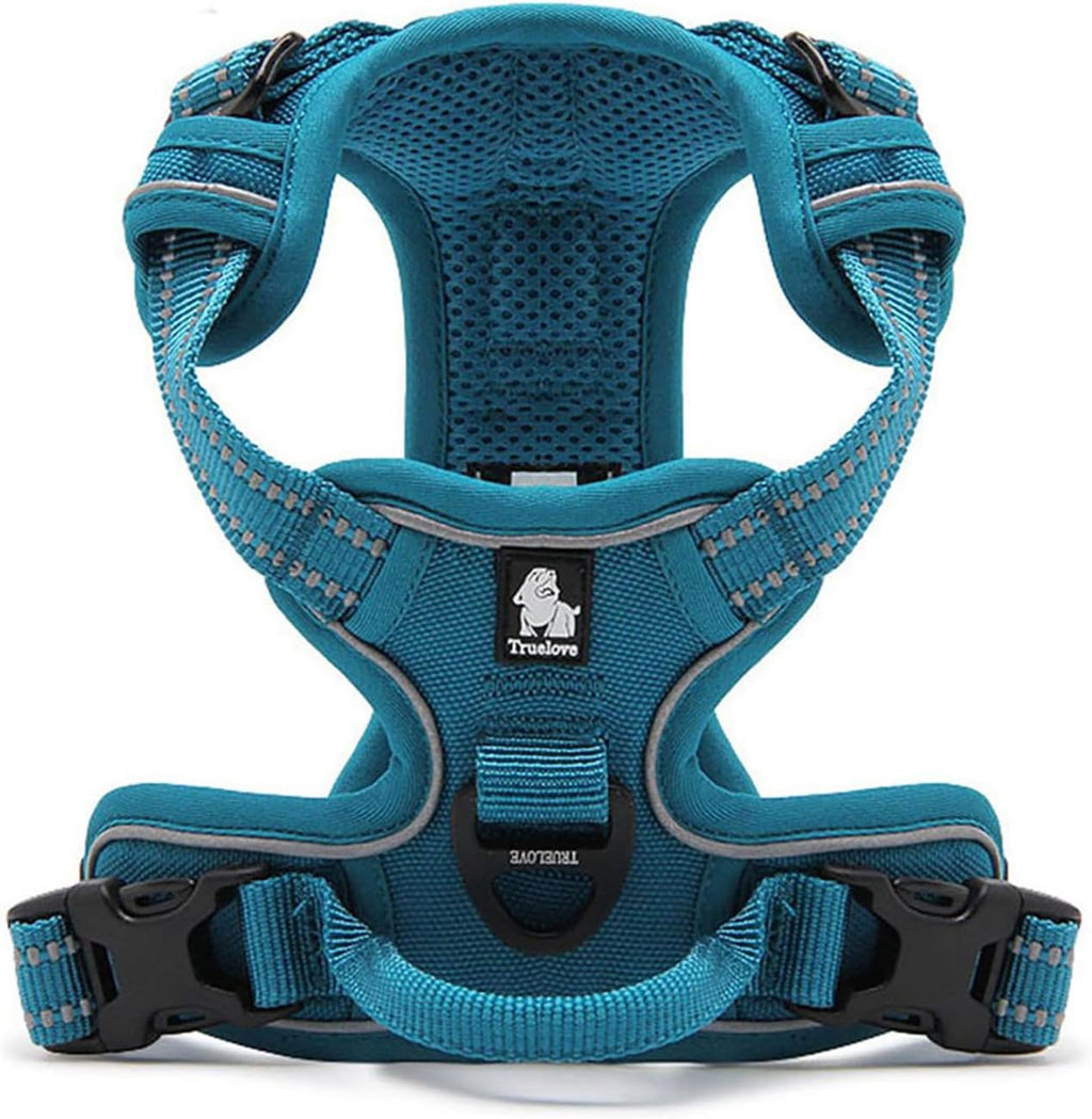 TRUE LOVE Truelove Adjustable No-Pull Dog Harness Reflective Pup Vest Harnesses Comfortable Control Brilliant Colors TLH5651(Blue,S)