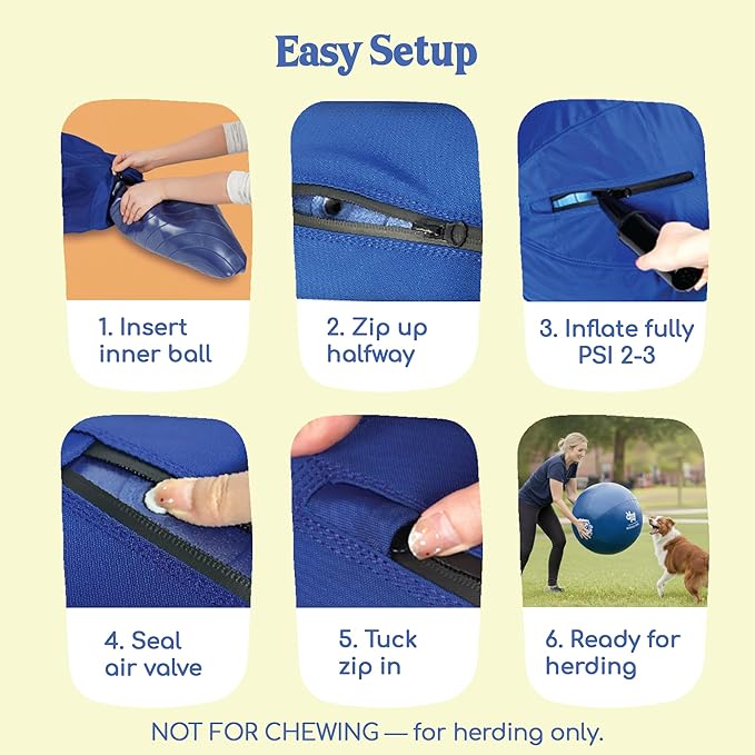 Race&Herd 30" Original XXL Herding Ball for Dogs - Herding Toys, Giant Dog Ball for Australian Shepherds, Border Collies - Durable Dog Outdoor Training Toy for Large Breeds & Horses (Yellow)