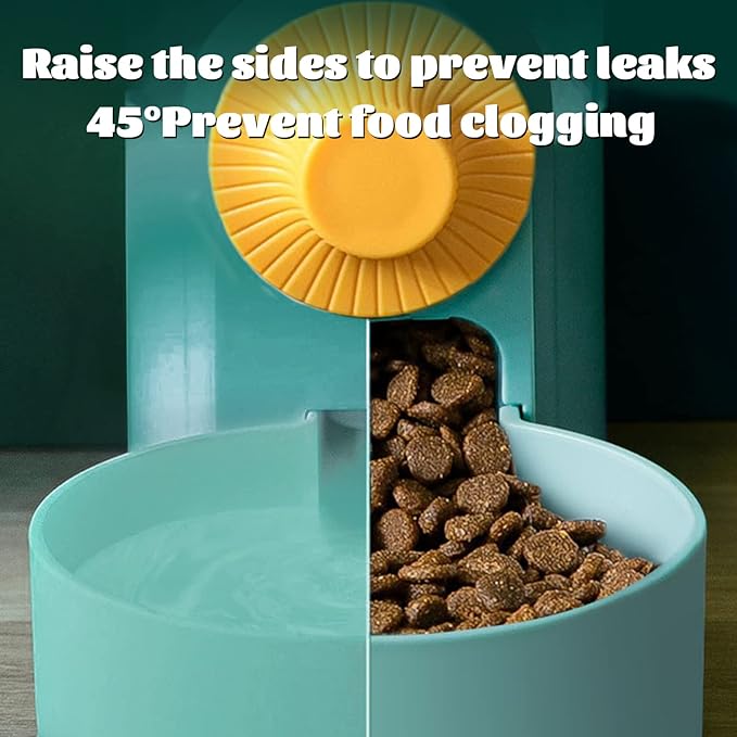 kathson 35oz Hanging Automatic Food Water Dispenser Gravity Pet Auto Feeder Waterer Set for Rabbit Cat Dog Chinchilla Ferret (Food and Water Dispenser)