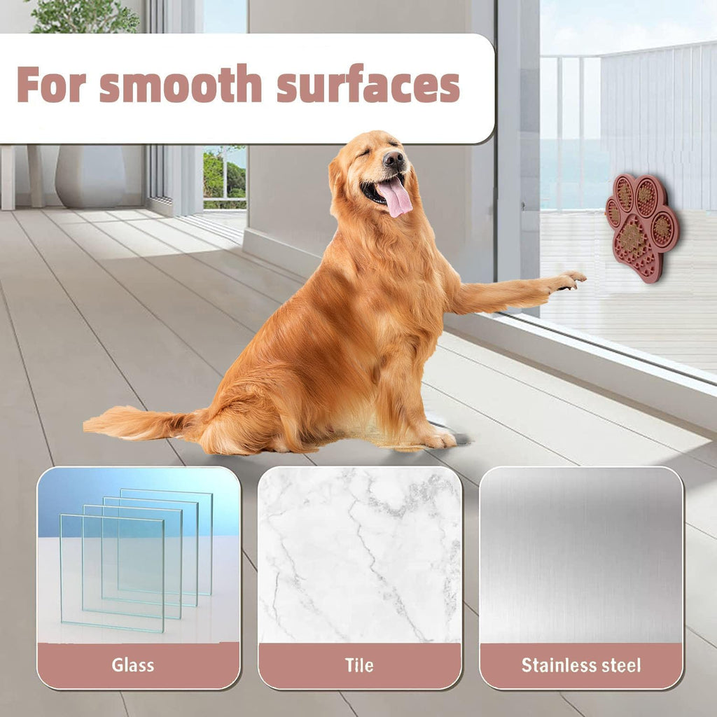 Lick Mat for Dogs and Cats, Premium Lick Pad with Suction Cups,Dog Slow Feeder Dowl Mat for Bathing Grooming Nailing Trimming, Food-Grade, Non-Toxic (Pink)