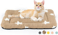 Mora Pets Cat Bed for Indoor Cats Washable Dog Crate Pad Cute Star Dog Bed Mat for Small Dogs Pet Kennel Pad for Cage Soft Flat Puppy Kitten Cushion for Sleeping Anti-Slip Brown 22 x 13