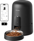 PETLIBRO Automatic Cat Feeder, Wi-Fi Rechargeable Cats Food Dispenser Battery-Operated with 30-Day Life, AIR 2.4G Wi-Fi Timed Pet Feeder for Cats & Dogs, 2L Auto Cats Feeder, Black