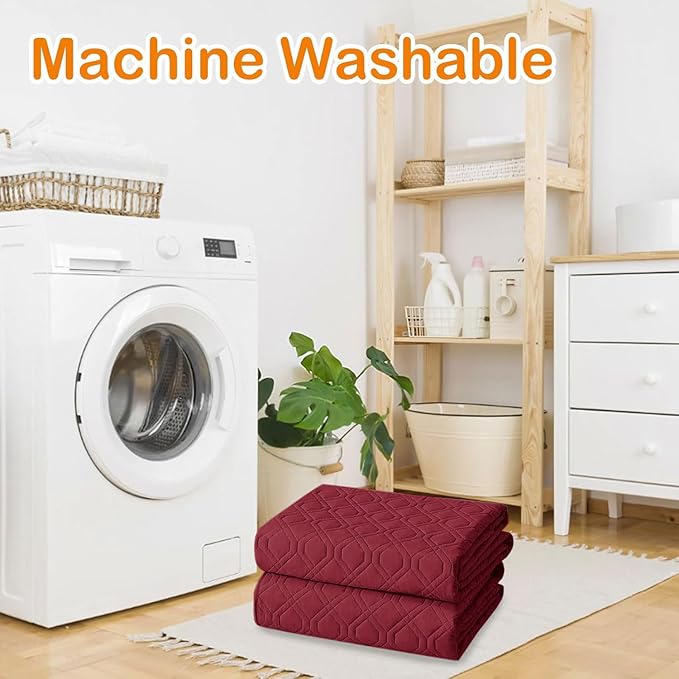 hyha Waterproof Dog Bed Blanket, Soft Pet Blankets, Waterproof Couch Cover for Dogs, Reversible Sofa Covers Washable for Furniture (40x80 Inch, Wine Red/Beige)