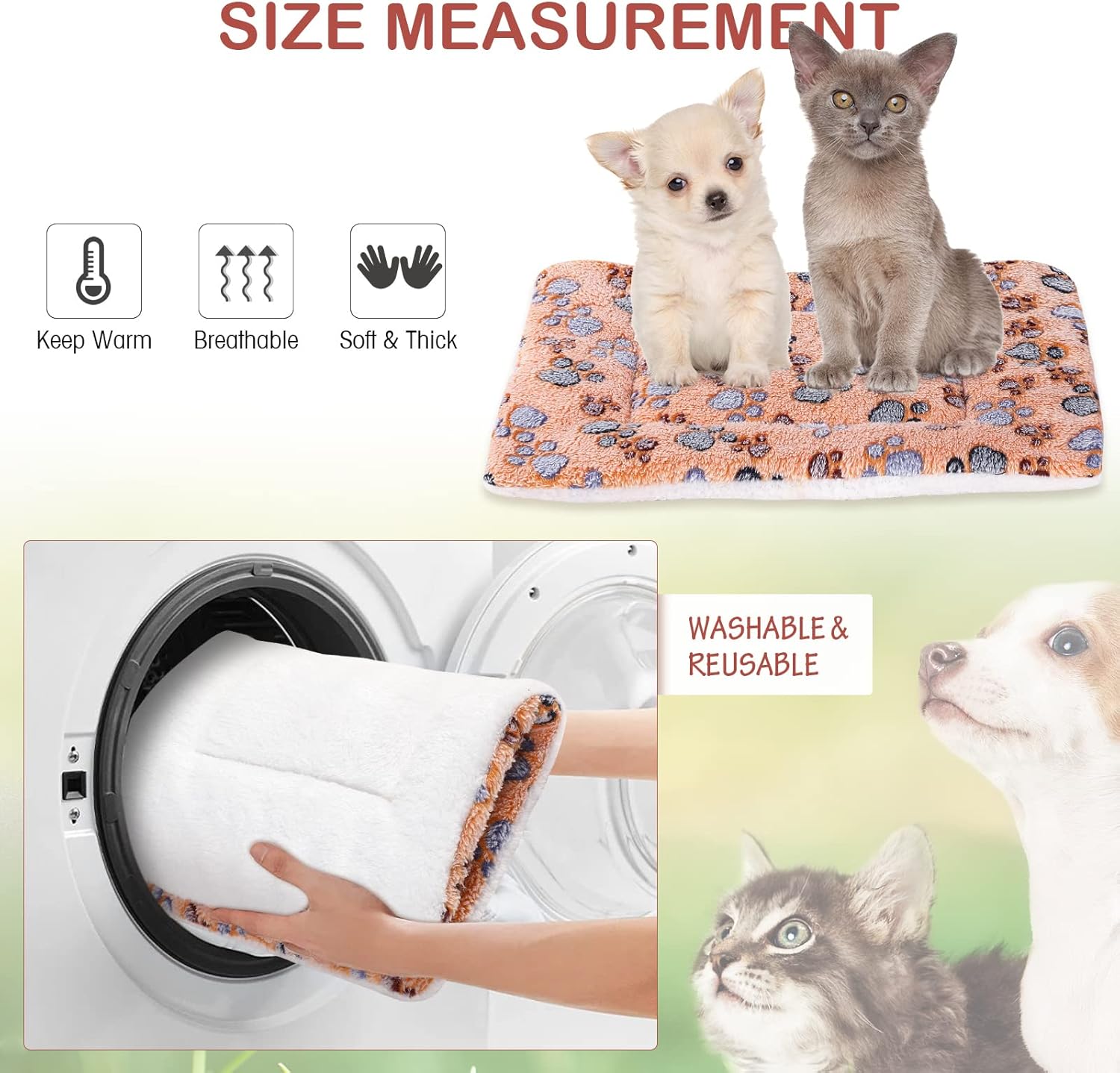 4 Pack Ultra Soft Dog Cat Bed Mat with Cute Prints Reversible Fleece Dog Crate Kennel Pad Cozy Washable Thickened Hamster Guinea Pig Pet Bed Mat for Small Animals(13 x 19 Inches,Vivid Color)