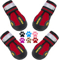 QUMY Dog Shoes for Large Dogs, Medium Dog Boots & Paw Protectors for Winter Snowy Day, Summer Hot Pavement, Water-Resistant in Rainy Weather, Outdoor Walking, Indoor Hardfloors Skid-Resistant Sole