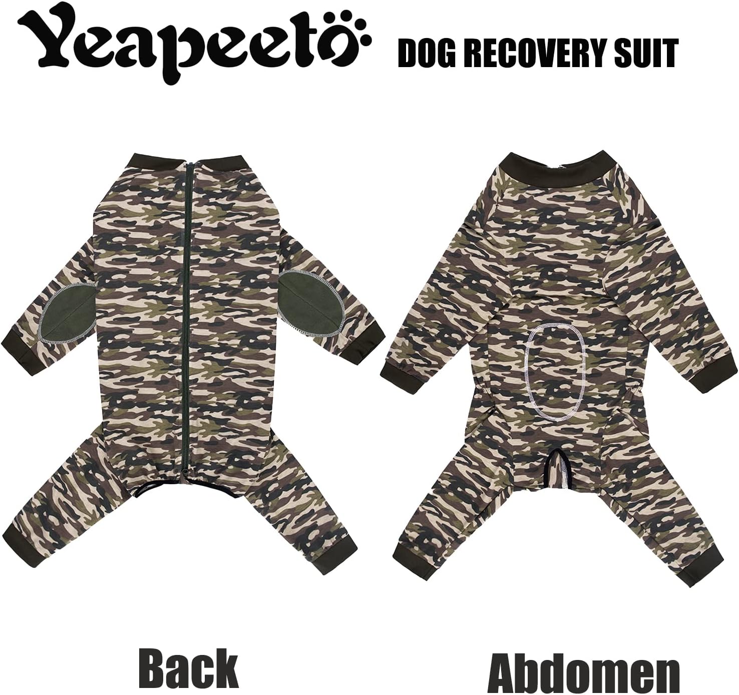 Yeapeeto Dog Onesie Surgery Recovery Suit for Large Medium Bodysuit Dogs Pajamas PJS Full Body for Shedding, Prevent Licking, Wound Protection, Cone Alternative (7XL, Camo)