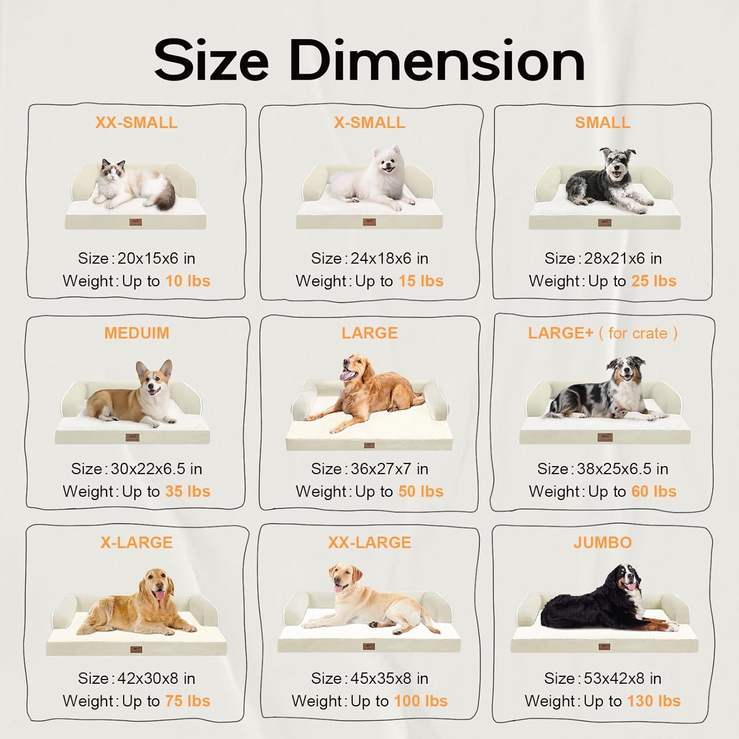 Small Dog Bed and Cat Sofa Waterproof Orthopedic Dog Beds for Small Dogs Cat Bed Comfy Pet Couch Sofa Beds with Washable Removable Cover & Non-Slip Bottom