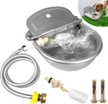 Automatic Water Dispenser for Dogs, Auto Dog Waterer for Outdoor, Stainless Steel Water Bowl Dispenser for Livestock Waterer,Chicken Water System, Dog Water Bowl Fit 3/4'' GHT Faucet