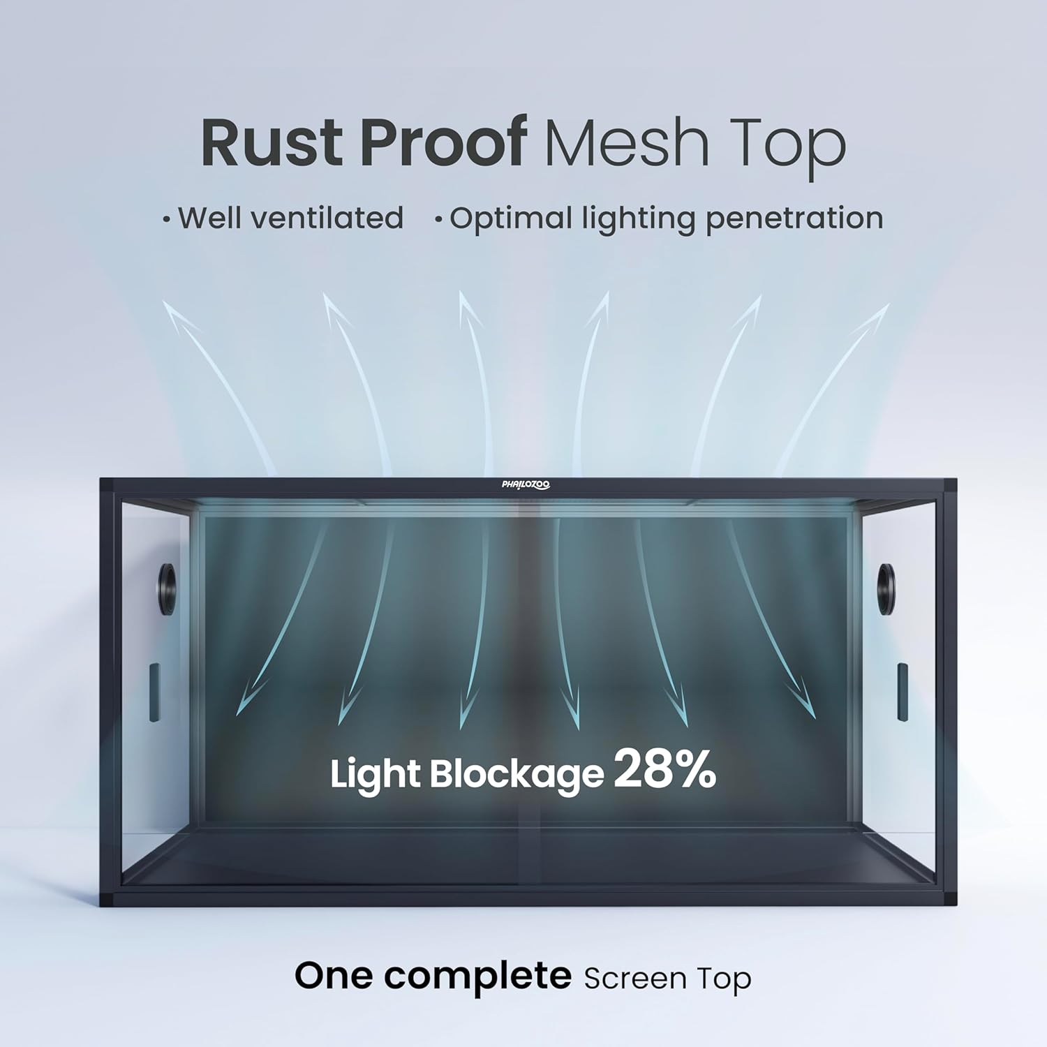 120 Gallon Bearded Dragon Tank,48" x 24" x 24" Reptile Tank with Sliding Door Top Screen Ventilation, Front Opening Reptile Enclosure for Easy Maintenance