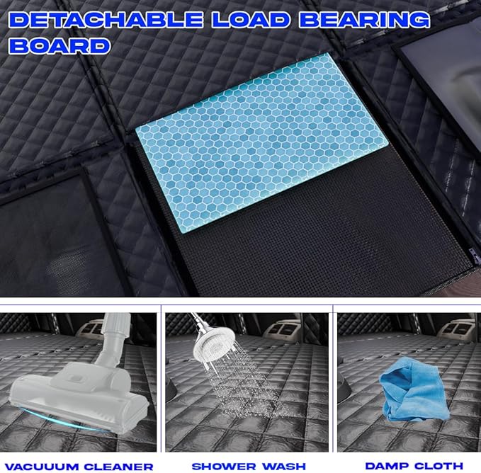 XL Dog Car Seat Cover for Back Seat, Back Seat Extender for Dogs with Hard Bottom Holds 450 lbs Dog Hammock for Car Pet Backseat Protector 100% Waterproof for Car, SUV, Truck