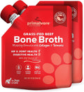 Primalvore Grass-Fed Beef Bone Broth for Dogs &Cats, Mobility Formula w/Collagen Peptides to Help Support Hip & Joints, Digestion, Skin & Coat and Hydration, Human Grade, Made in USA. Beef 2 Pack