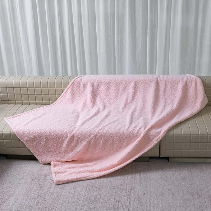 Waterproof Dog Blanket King Size Pet Bed Covers Reversible Fluffy Pink Puppy Blankets Leakproof Sofa Couch Washable Cover Cat Pet Blankets for Warm-XXL-85x85in