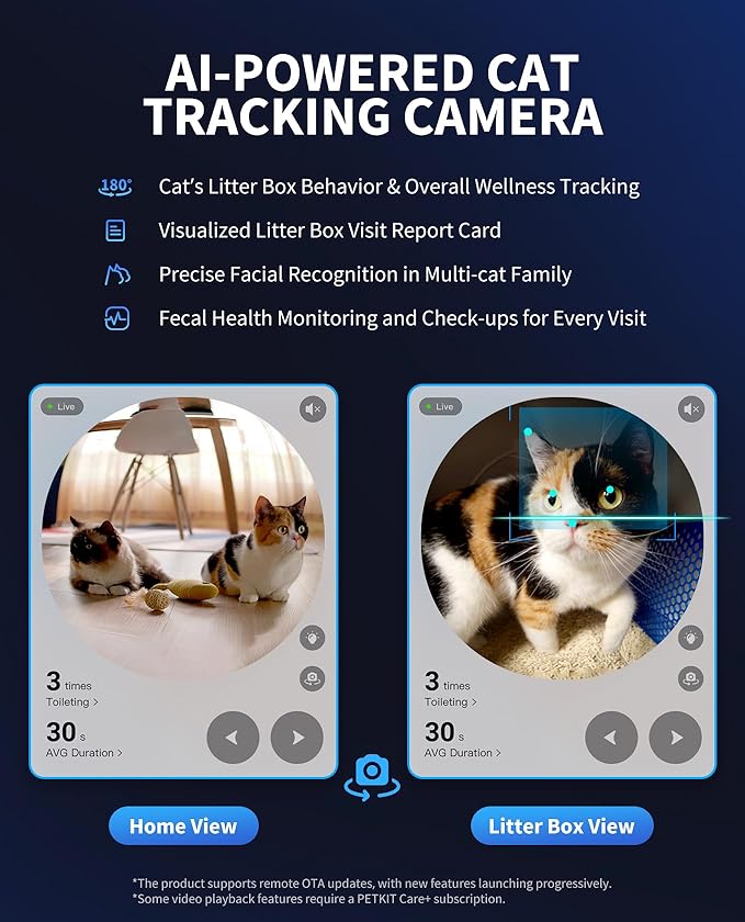 PETKIT PUROBOT Ultra Auto Waste Packing Cat Litter Box+YUMSHARE Solo Automatic Pet Feeder, AI-Powered Camera and 24hrs Free Livestream,App Control
