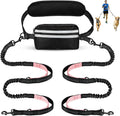 Hands Free Dog Leash, Waist Leash for Dog Walking 2 Dogs, Double Dog Leash for Two Dogs with Padded Handles, Dog Leashes for Medium and Large Dogs, Dog Walking Accessories,Tangle Free,No Pull