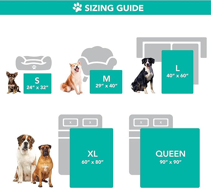 PetAmi Fluffy Waterproof Dog Blanket for Small Medium Dogs, Soft Warm Pet Sherpa Throw Pee Proof Couch Cover, Reversible Cat Puppy Bed Blanket Sofa Protector, Plush Washable Pad (Light Grey, 24x32)