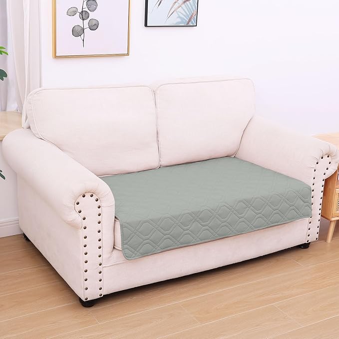 hyha Waterproof Dog Bed Blanket, Soft Pet Blankets, Waterproof Couch Cover for Dogs, Reversible Sofa Covers Washable for Furniture (30x53 Inch, Grey/Light Grey)