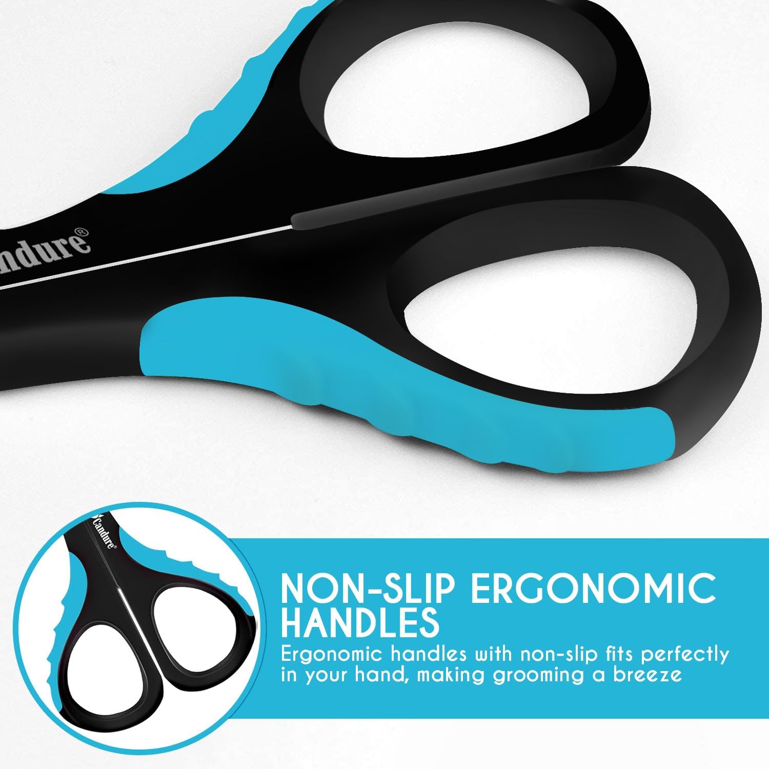 Candure Cat Nail Clipper Stainless Steel Cat Claw Trimmers for Rabbits, Guinea Pigs, Birds, Puppies, Kittens and Small Animals Pet Nail Clipper for Professional and Home Use (Blue)