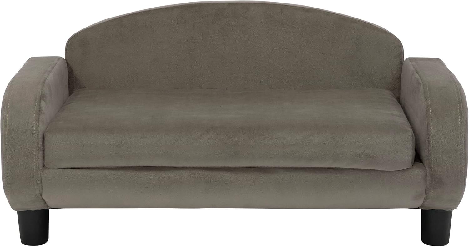 Paws & Purrs Cat Sofa Bed, Pet Couch for Indoor Cats Elevated Cat Beds with Removable Washable Mattress Cover for Kitten, Puppy or Small Animal- 31.5" Wide, Ash