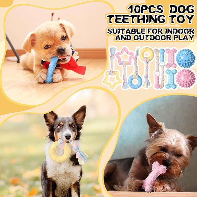 Syhood 60 Pcs Squeaky Dog Toys Bulk Christmas Stuffed Plush Chew Toys Puppy Teething Rope Cute Spiky Chew Ball for Christmas Small Dog Pet Teething Gift(Cute Style)