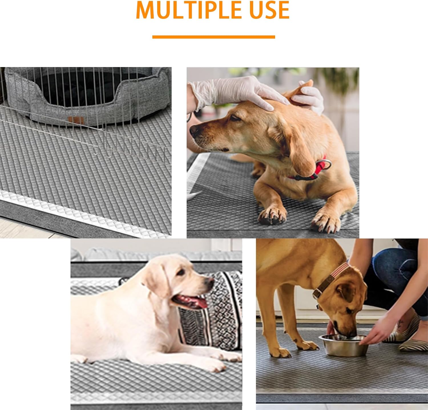 Dog Pee Pads 50 Count, 28'' x 30'' Charcoal Odor-Control Puppy Pads with Leak-Proof Quick-Dry Design, Pet Training Pads for Potty Training Strong Absorbency