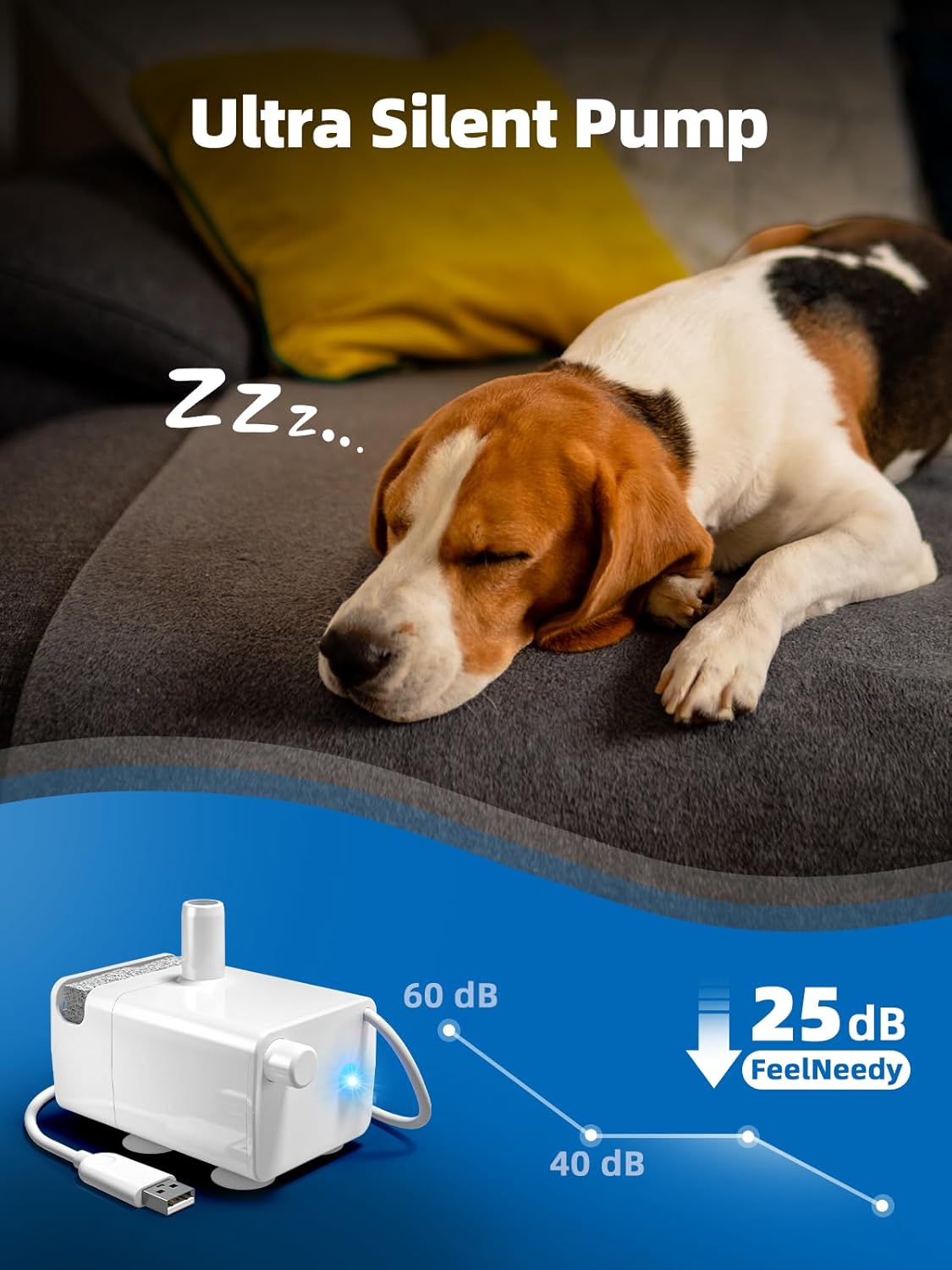 Dog Water Fountain for Large Dogs, 9L/2.4Gal Stainless Steel Dog Fountain with Water Level Window & Filtration, Automatic Pet Water Bowl Dispenser Indoor, for All Dogs and Multi-Pet (Pump)