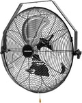KEN BROWN 18 Inch Industrial Wall Mount Fan, 4300 CFM Metal Heavy Duty Fan, 3-Speeds High Velocity Oscillating Fans for Patios, Shop, Greenhouse, Garage, Commercial, Gazebo