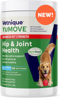 Yumove Hip & Joint Supplement for Dogs with Glucosamine, Hyaluronic Acid, Green Lipped Mussel & Omega 3 Joint Supplement - Regular or Advanced Strength (180ct, Advanced Vet Strength Soft Chews)