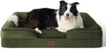 Bedsure Orthopedic Dog Beds Large Sized Dog - Washable Large Dog Cat Bed Waterproof, Comfort Dogs Couch Sofa with Washable Removable Cover, Pet Bed with Nonskid Bottom, Moss Green, 35"