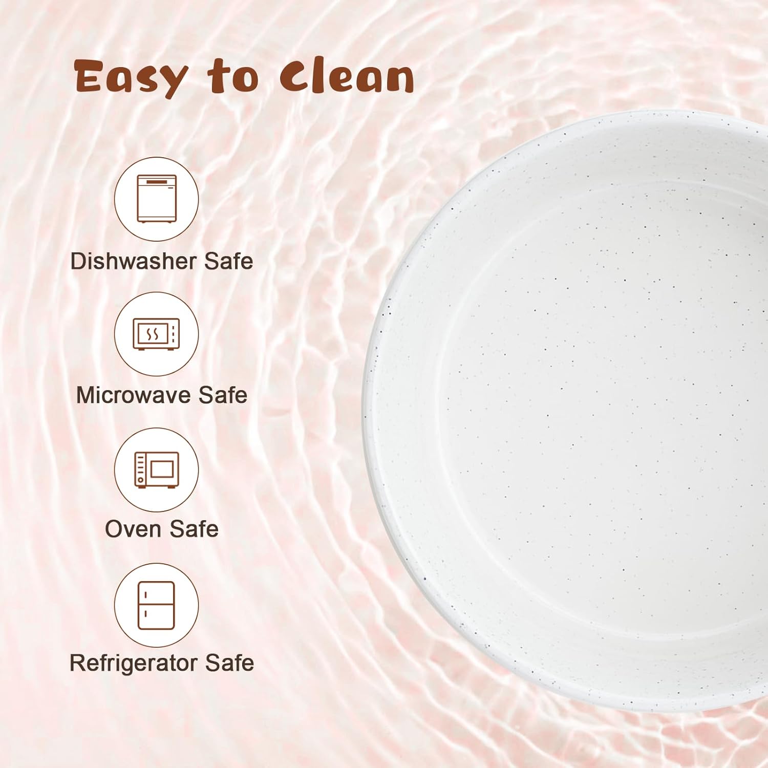 SPUNKYJUNKY Ceramic Elevated Dog Bowl Set with Acacia Wood Stand for Food and Water for Cat and Small Dog (13.52 OZ, White and Reddish Brown)