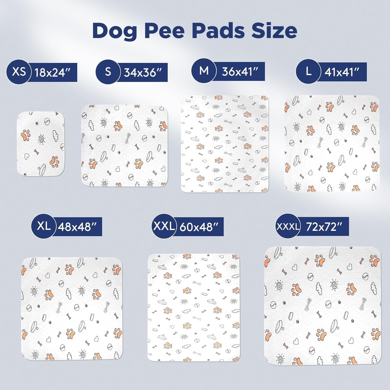 Washable Pee Pads for Dogs, Extra Large 60"x48" Super Absorbent Reusable Training Dog Pads, 100% Waterproof Non-Slip Dog Pee Pads Whelping Pads Dog Playpen Pads Extra Dog Pads Dog Mat Pet Pads