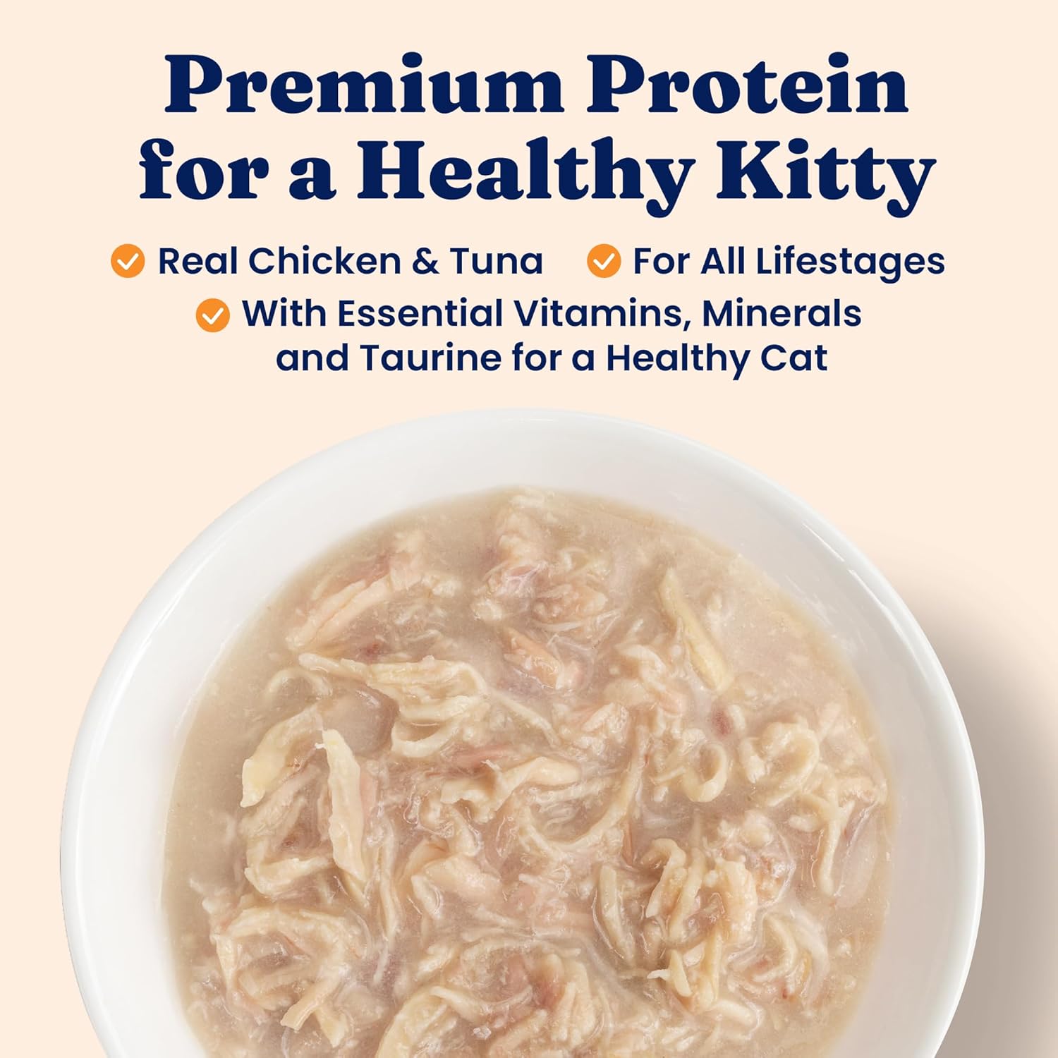 Solid Gold Wet Cat Food Shreds in Gravy - Healthy Canned Cat Food Made w/Real Chicken & Tuna Shreds, Vitamins & Minerals - Grain Free & Gluten Free Canned Meals for Cats & Kittens - 24ct/3oz Can
