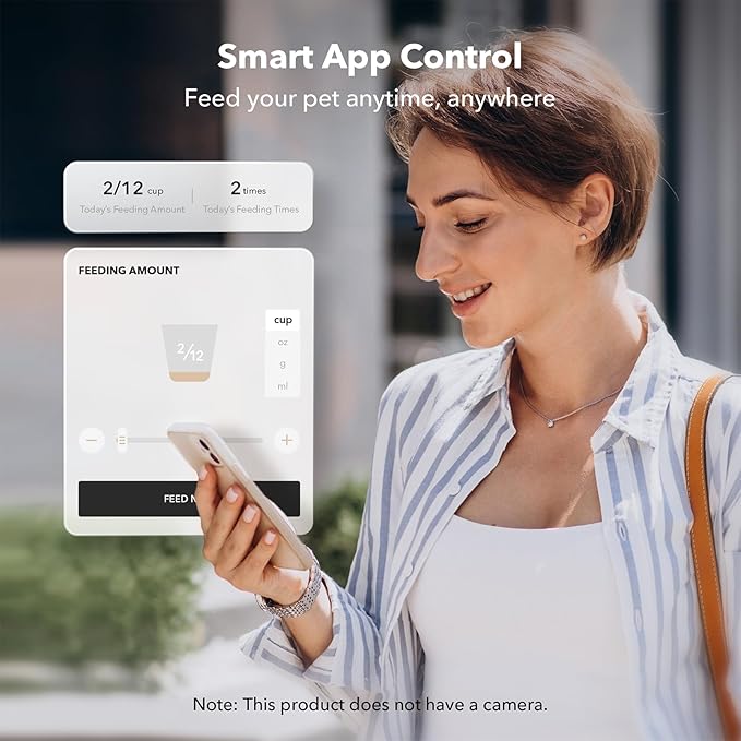 PETLIBRO Automatic Cat Feeder, 5G WiFi Automatic Dog Feeder with Freshness Preservation 5L + 6 Packs Pet Food Desiccant Bag Suitable Model PLAF001, PLAF101, PLAF005, PLAF006, PLAF103, PLAF203